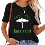 Earth Day Conservation Tee: Fashionably Support Rainforest Preservation with our Eco-Friendly Women's Top