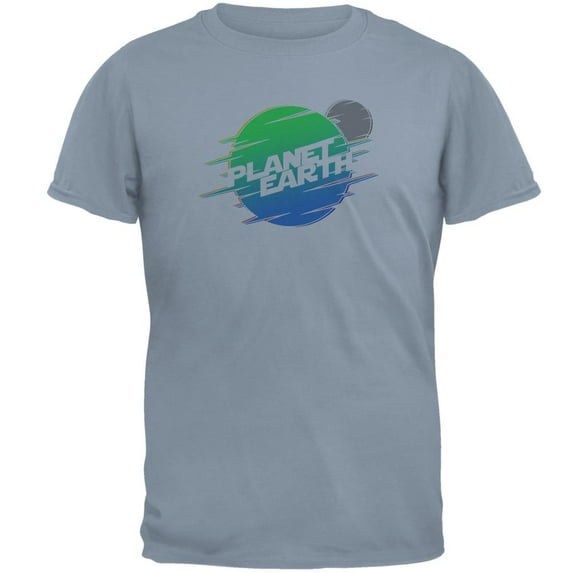 Earth Day Defender of the Planet Mens T Shirt Stone Blue SM