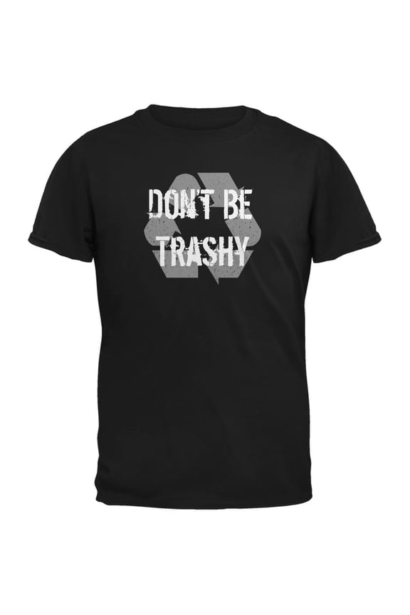 Earth Day - Don't Be Trashy, Recycle Black Youth T-Shirt - Youth X-Large