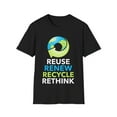 thumbnail image 1 of Earth Day Environmental Symbol Reuse Renew Rethink Environment Shirts for Men, 1 of 4