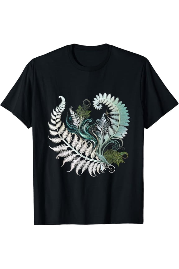 Earth Day Fern Moss Rain Forest Green Leave And Flower Tree T-Shirt Vintage Tee - Best Birthday Tee Gifts