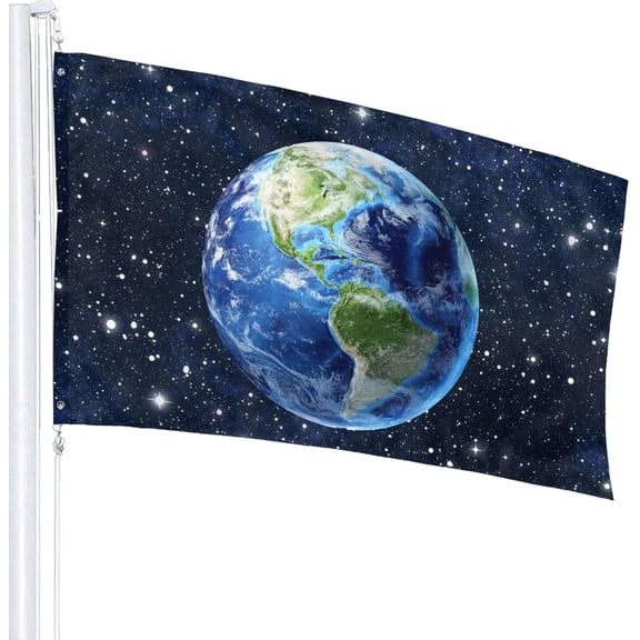 Earth Day Flag 3x5 Foot,Earth Day Banner Sign With 2 Grommets For Garden Lawn Yard Home Decor - Starry sky