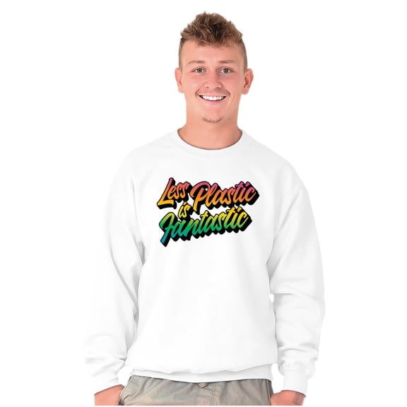 Earth Day Go Green Reuse Recycle Unisex Plus Fleece Graphic Sweatshirt Brisco Brands 2X