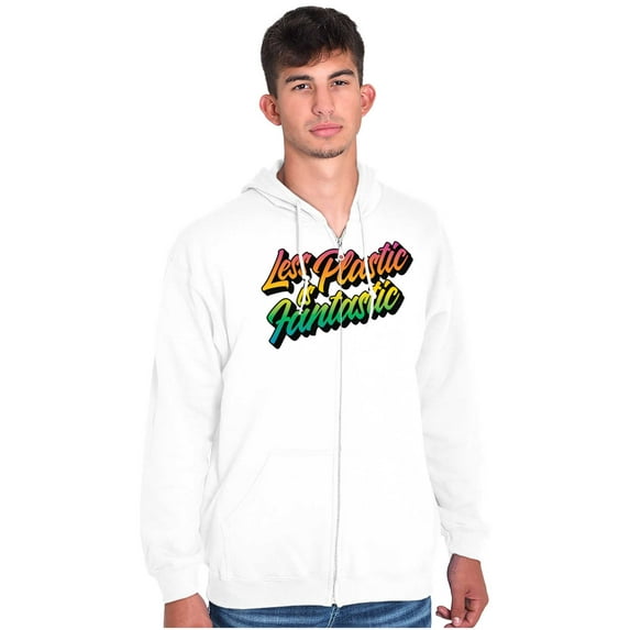Earth Day Go Green Reuse Recycle Zip Up Hoodie Men's Women's Brisco Brands M