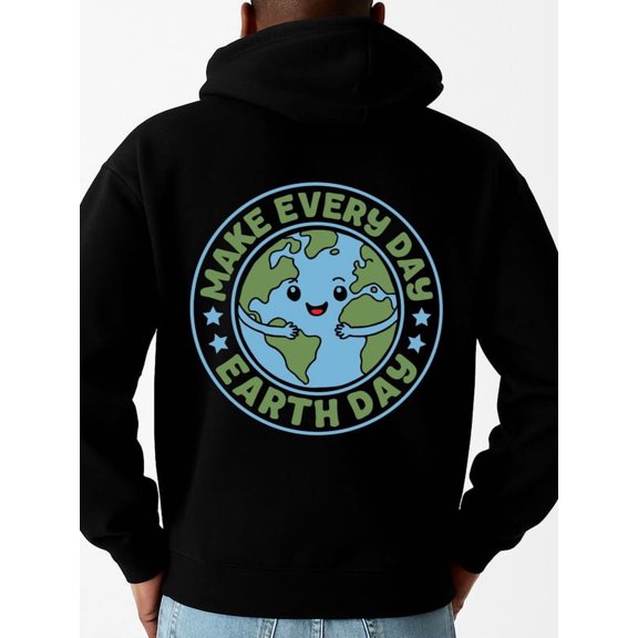Earth Day Hoodie hoodies & sweatshirt earth men's long sleeve black For Winter Casual Daily Wear funny 3d cute Basic Unisex Shirt Crewneck tshirts Funny Unisex Shirt Cotton tshirts