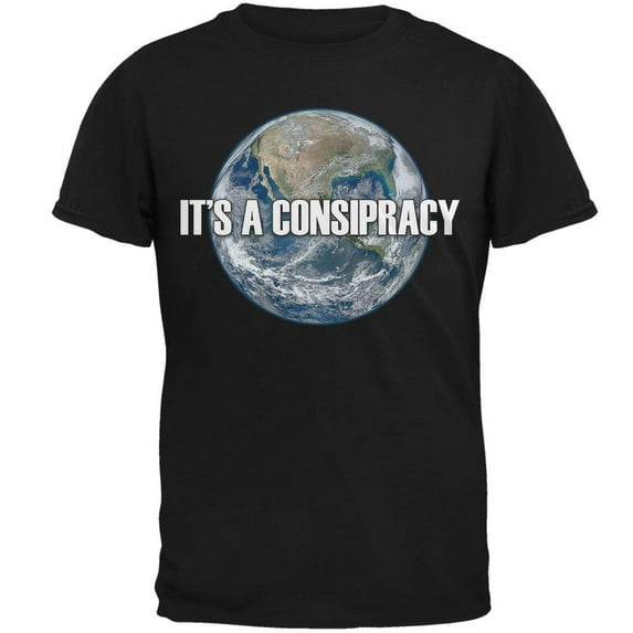 Earth Day It's A Conspiracy Earth Flat Not Round Mens T Shirt