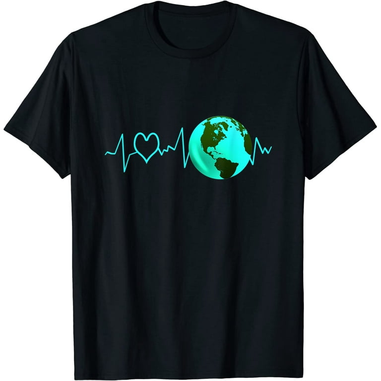 Life Support Earth Day Green Environment Heartbeat T-Shirt Life Support Earth Day Green Environment Heartbeat T-Shirt