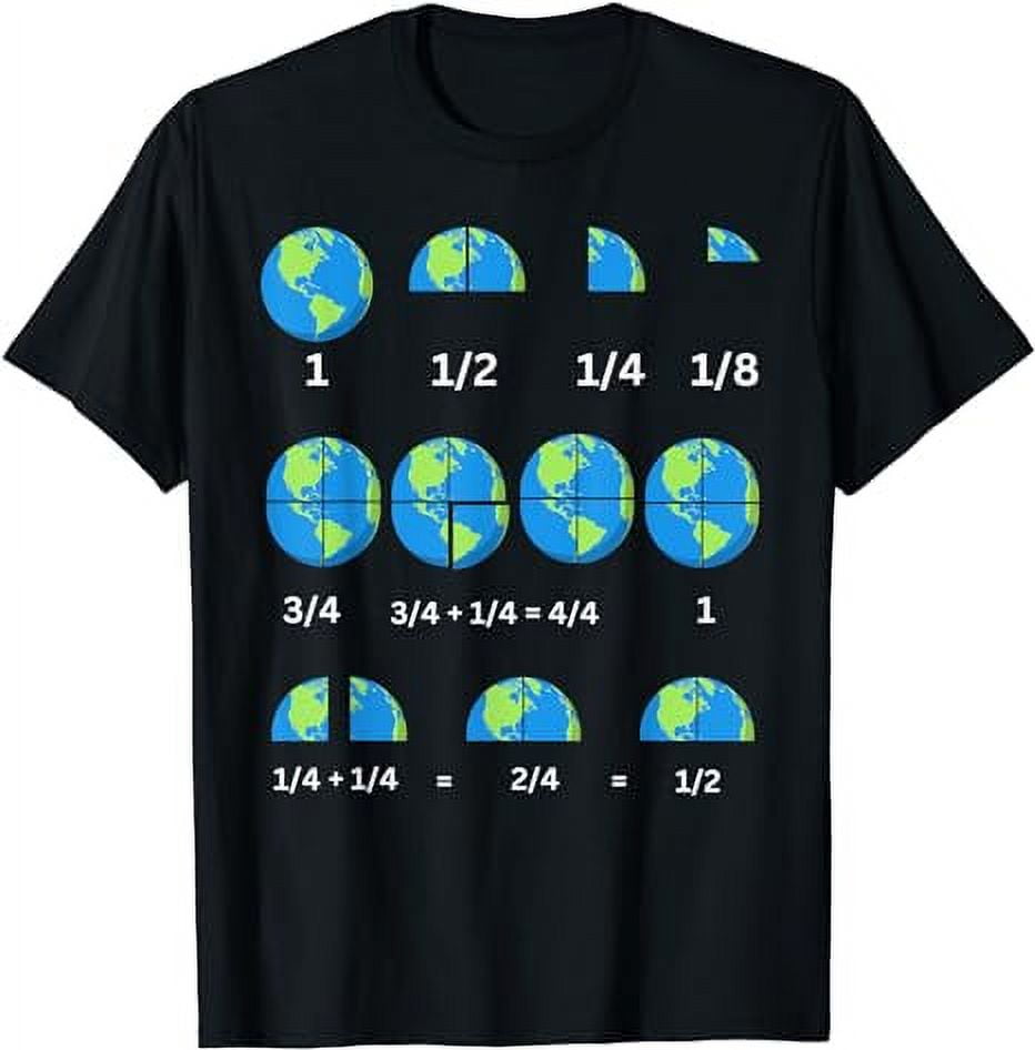 Earth Day Math Fractions Funny Nerd Teacher T-Shirt - Walmart.com