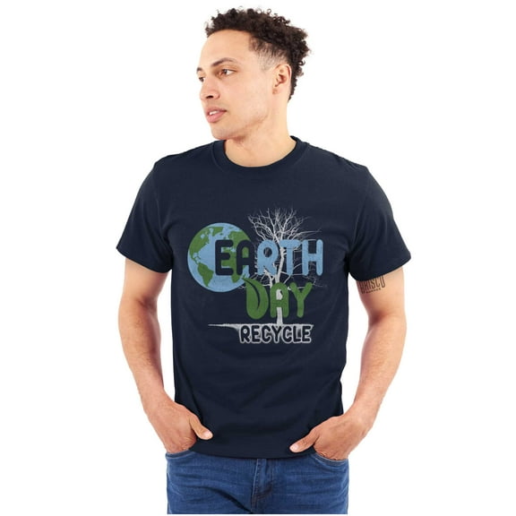Earth Day Recycle Save Planet Eco Men's Graphic T Shirt Tees Brisco Brands S