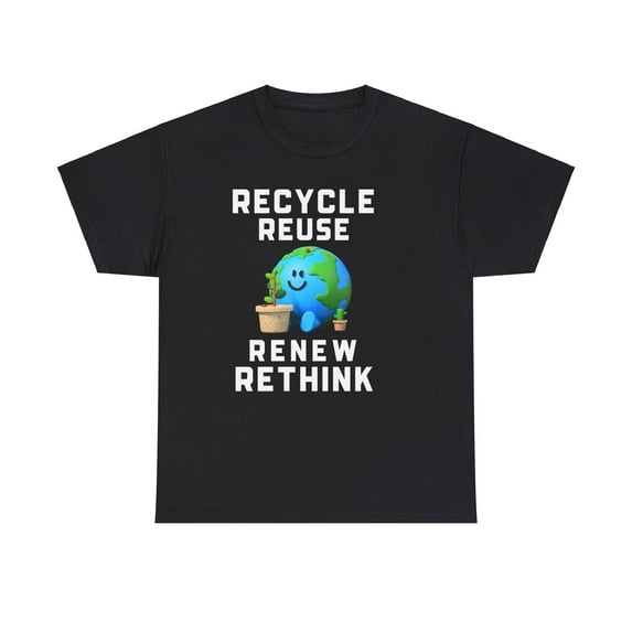 Earth Day Recycling Symbol Reuse Renew Rethink Recycle Men Shirts Big and Tall Plus Size