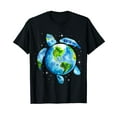 thumbnail image 1 of Earth Day Restore Earth Sea Turtle Art Save the Planet T-Shirt, 1 of 5