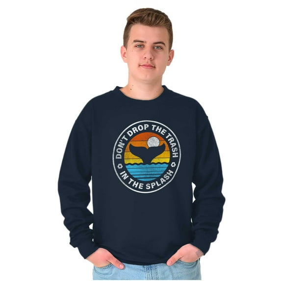 Earth Day Save Oceans Go Green Cute Sweatshirt for Men or Women Brisco Brands S