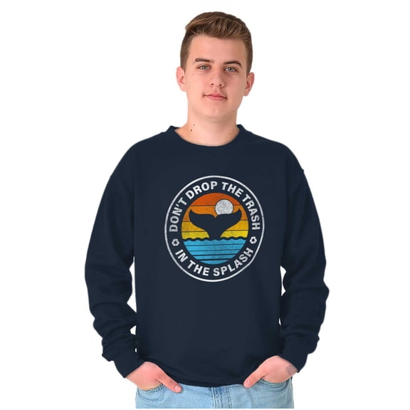 Earth Day Save Oceans Go Green Cute Unisex Plus Fleece Graphic Sweatshirt Brisco Brands 2X