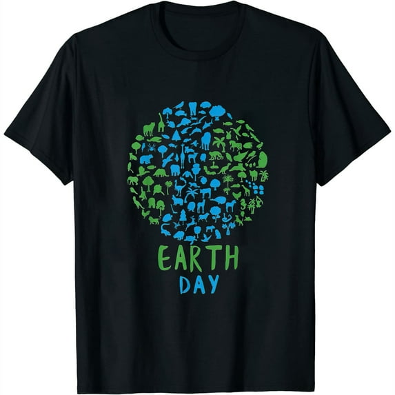 Earth Day Shirt Kids , Women & Womens Cute 54th Earth Day 2024 T-Shirt Black