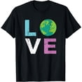 thumbnail image 1 of Earth Day T Shirt LOVE and the Earth Vintage Style T-Shirt, 1 of 4