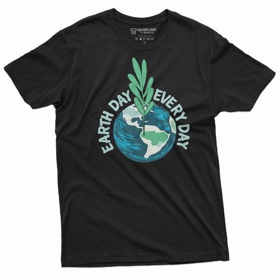 Earth Day T-shirt Earth day every day planet Earth celebration day tee shirt nature flora fauna Tee (4X-Large Black)