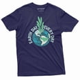 thumbnail image 1 of Earth Day T-shirt Earth day every day planet Earth celebration day tee shirt nature flora fauna Tee (Small Navy Blue), 1 of 7
