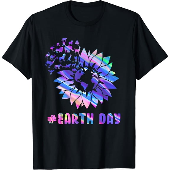 Earth Day Tee Hippie Tie Dye Sunflower Earth Animal Lovers T-Shirt Gift for you - Men & Women Unisex T-shirt