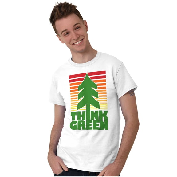 Earth Day Think Green Nature Lovers Men's Graphic T Shirt Tees Brisco Brands M