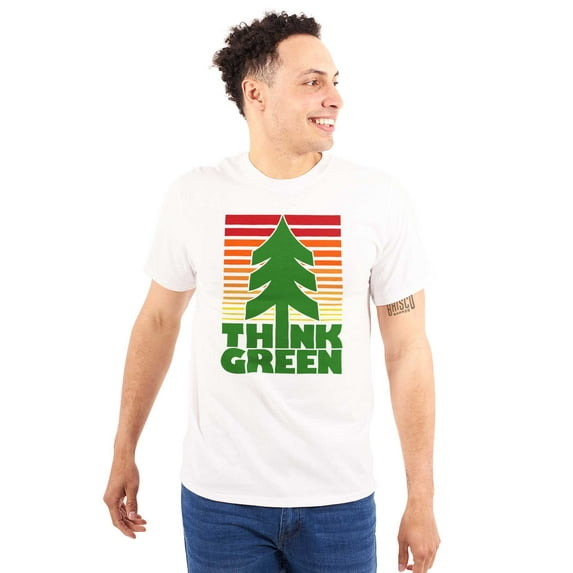 Earth Day Think Green Nature Lovers Plus Size Crewneck Graphic Tee Shirt Brisco Brands 2X