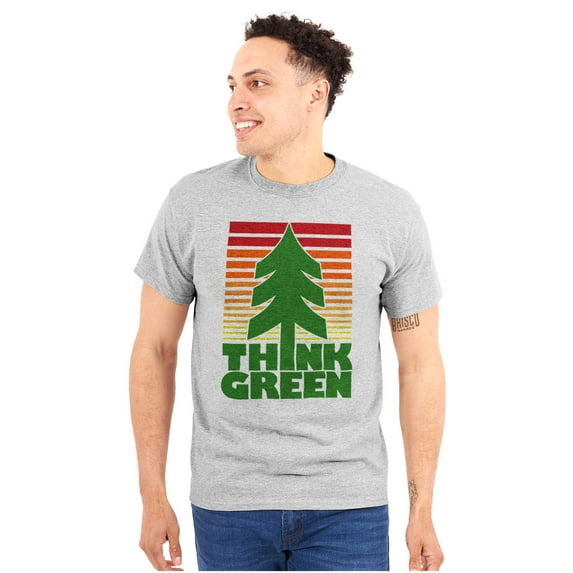 Earth Day Think Green Nature Lovers Plus Size Crewneck Graphic Tee Shirt Brisco Brands 2X