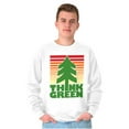 thumbnail image 1 of Earth Day Think Green Nature Lovers Unisex Plus Fleece Graphic Sweatshirt Brisco Brands 3X, 1 of 5