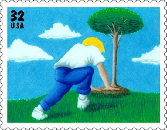 Earth Day Tree Planting Canvas Art - US POSTAL SERVICE (24 x 30)