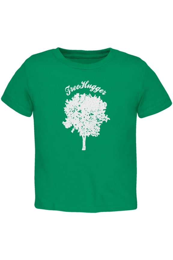 Earth Day - Treehugger Distressed Kelly Green Toddler T-Shirt - 4T