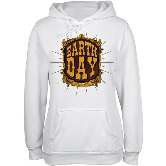 Earth Day - Vintage Earth Day 2015 White Juniors Soft Hoodie