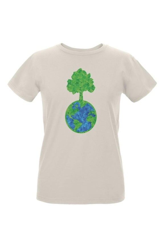 Earth Day - World Tree Women's Organic Natural T-Shirt