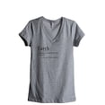 thumbnail image 1 of Earth Definition Women's Fashion Relaxed V-Neck T-Shirt Tee Heather Grey Large, 1 of 3