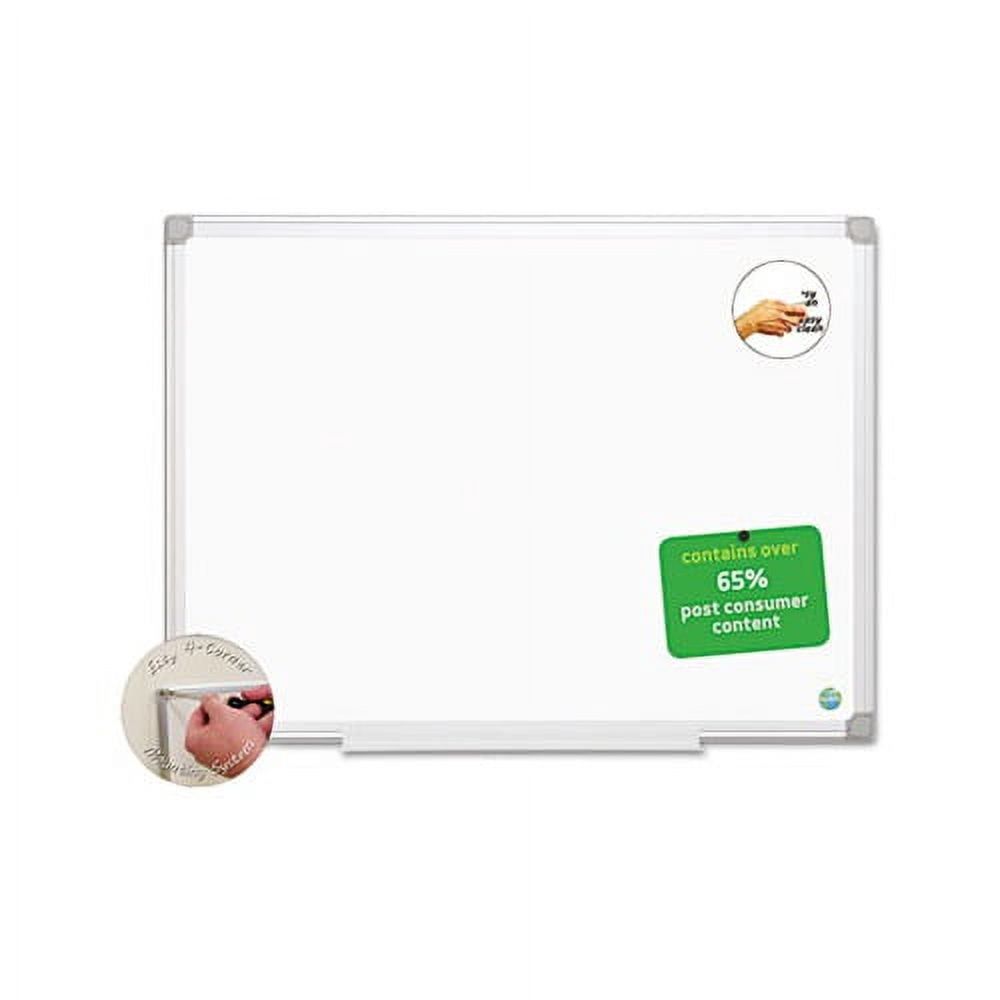 Earth Easy-Clean Dry Erase Board White/Silver, 24x36