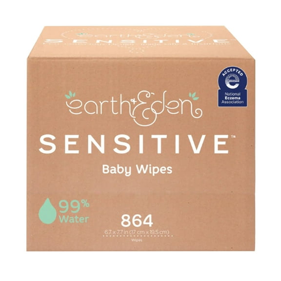 Earth & Eden Sensitive Baby Wipe Soft Pack, 1 Pack, 864 Wipes, 10010218