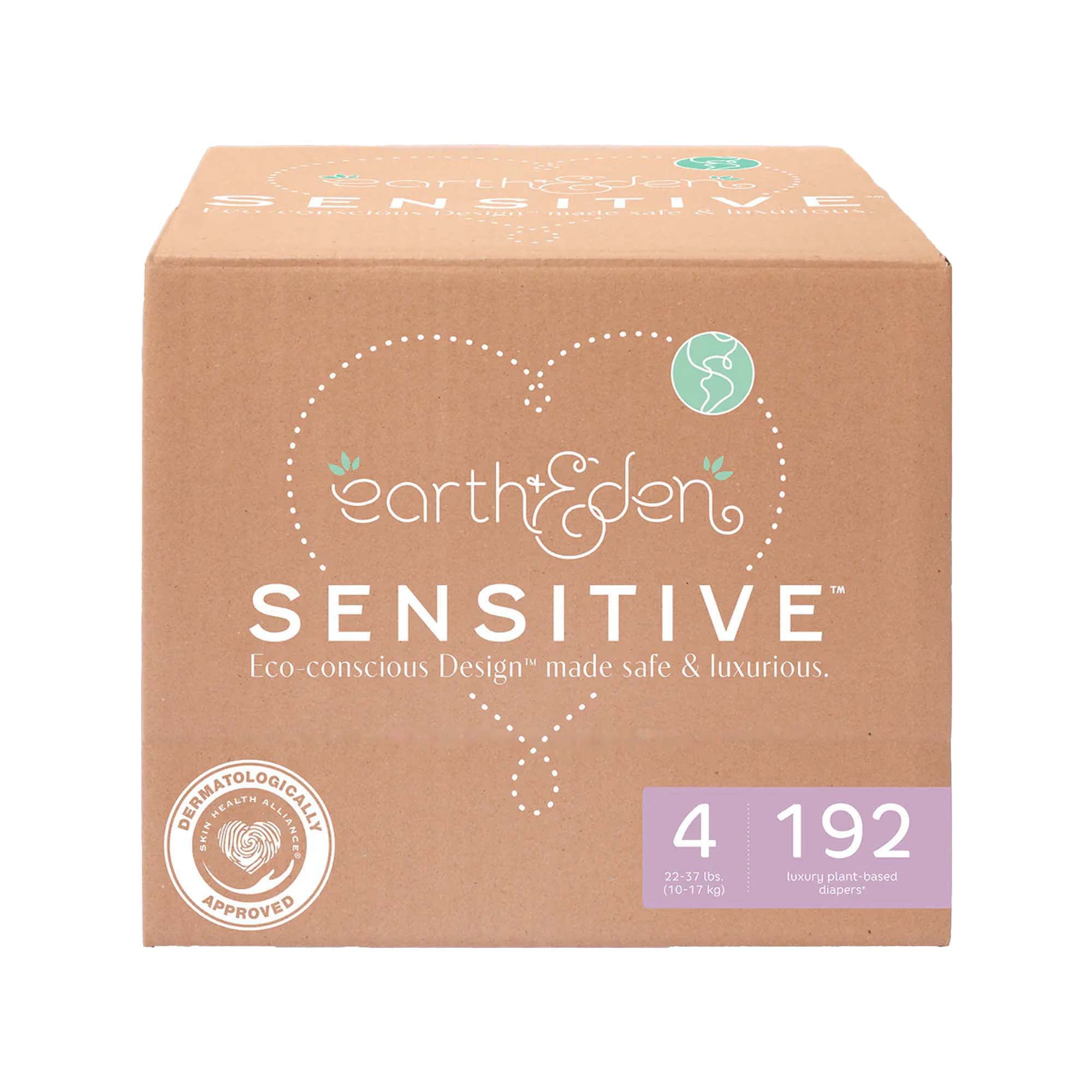 Earth & Eden Baby Diaper Size 4, 22 to 37 lbs. 10008048, 192 Ct