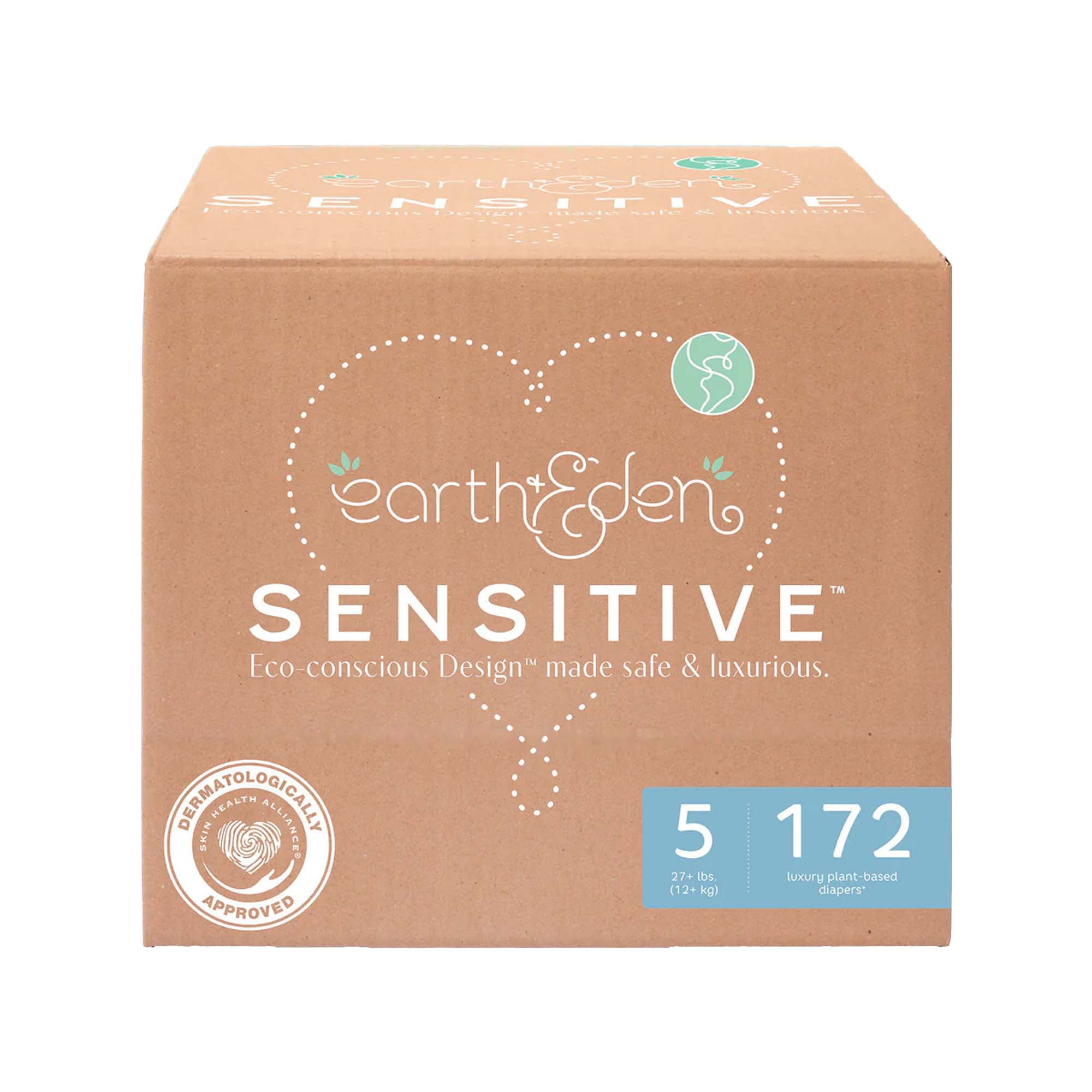 Earth & Eden Baby Diaper Size 5, Up to 27 lbs. 10008049, 172 Ct