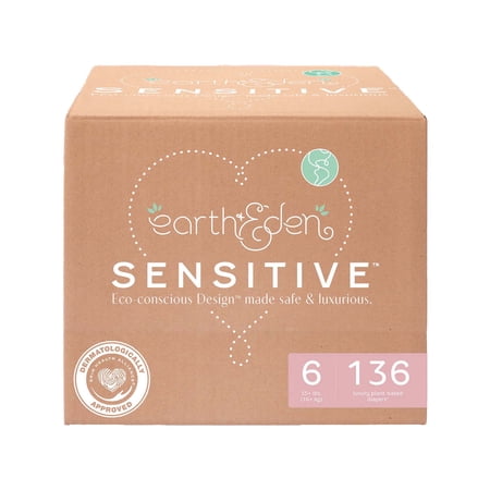 Earth & Eden Baby Diaper Size 6, Over 35 lbs. 10008050, 136 Ct
