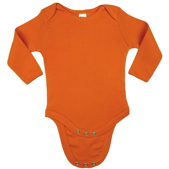 Earth Elements Baby Unisex Long Sleeve Bodysuit 0-3 Months Orange