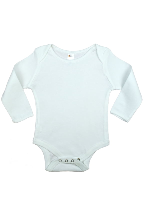 Baby Unisex Long Sleeve Bodysuit 0-3 Months White