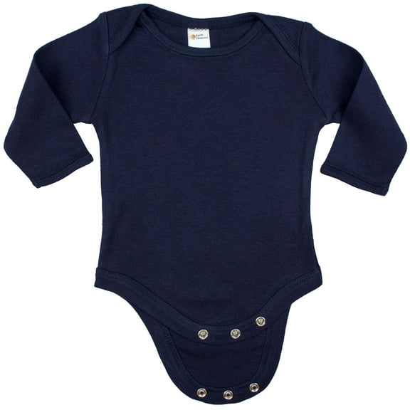 Earth Elements Baby Unisex Long Sleeve Bodysuit 3-6 Months Navy Blue
