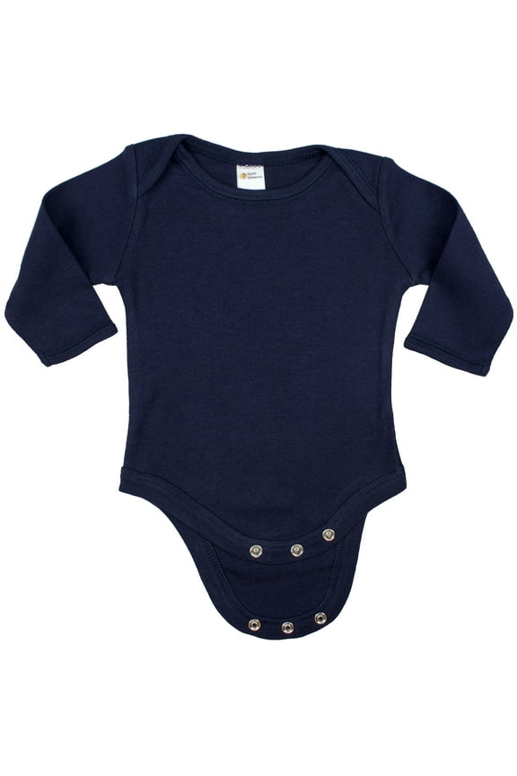 Baby Unisex Long Sleeve Bodysuit 3-6 Months Navy Blue