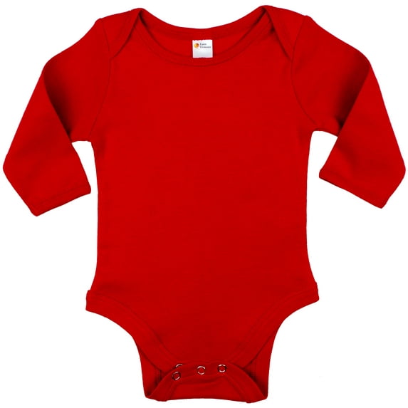 Earth Elements Baby Unisex Long Sleeve Bodysuit 3-6 Months Red