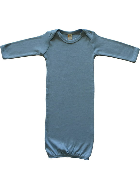 Earth Elements Baby Unisex Long Sleeve Gown Infant (0-3 Months) Sky Blue