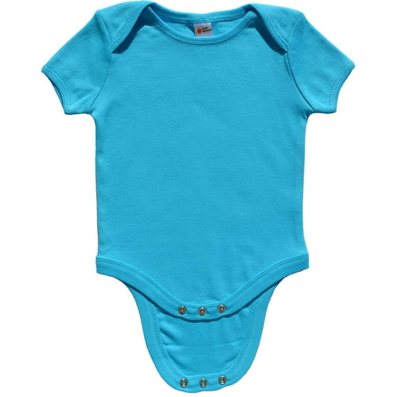 Earth Elements Baby Unisex Short Sleeve Bodysuit 0-3 Months Turquoise