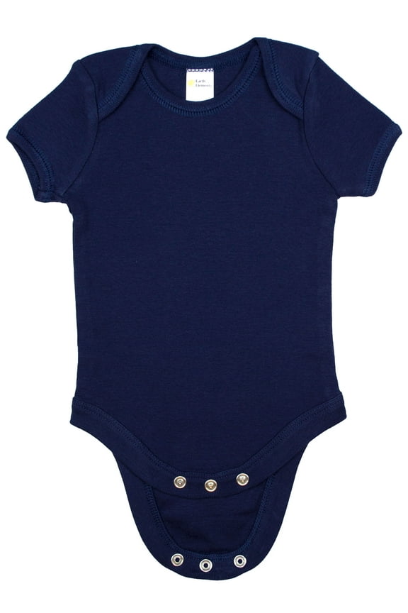Baby Unisex Short Sleeve Bodysuit 12-18 Months Navy Blue