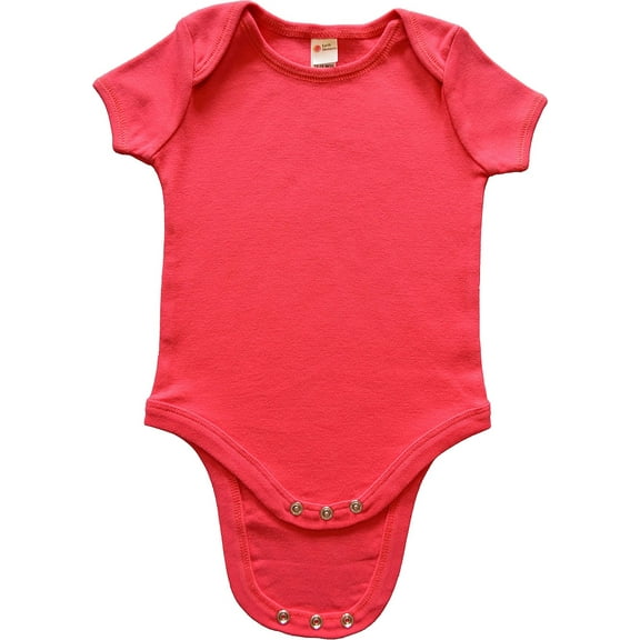 Earth Elements Baby Unisex Short Sleeve Bodysuit 3-6 Months Fuchsia