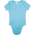 thumbnail image 1 of Earth Elements Baby Unisex Short Sleeve Bodysuit 6-12 Months Sky Blue, 1 of 1