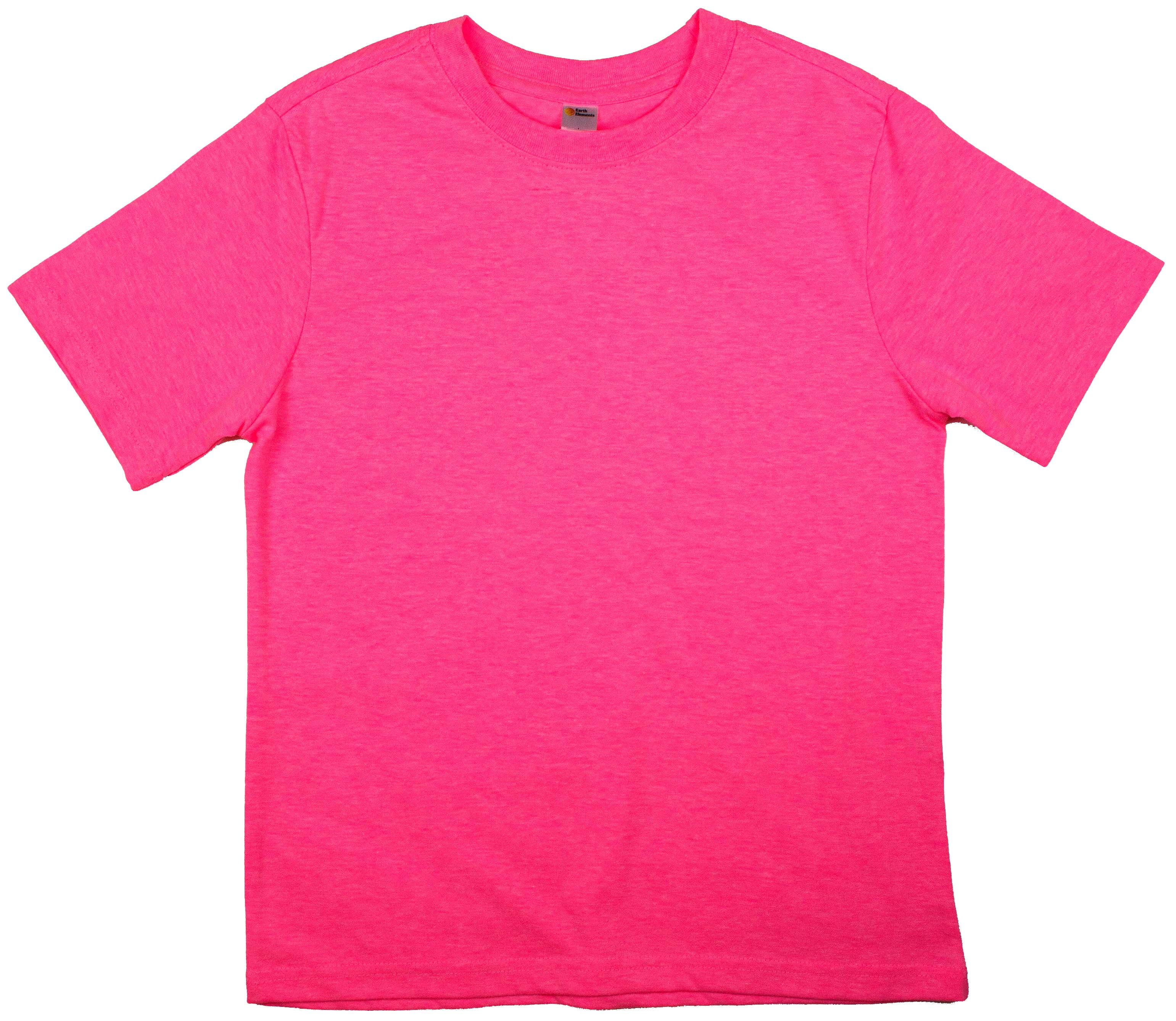 Earth Elements Big Boys/Girls (Youth) Short Sleeve T-Shirt Extra Large Neon Pink