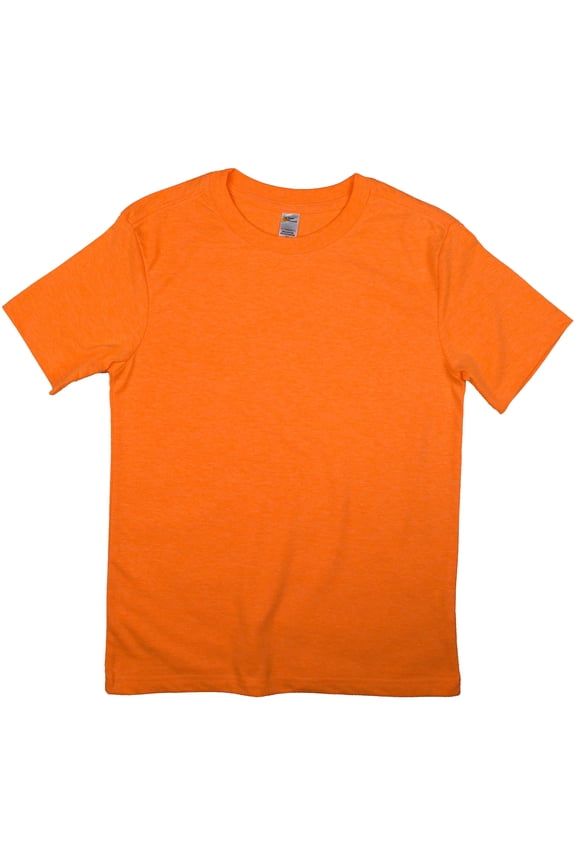 Big Boys/Girls (Youth) Short Sleeve T-Shirt Small Neon Orange