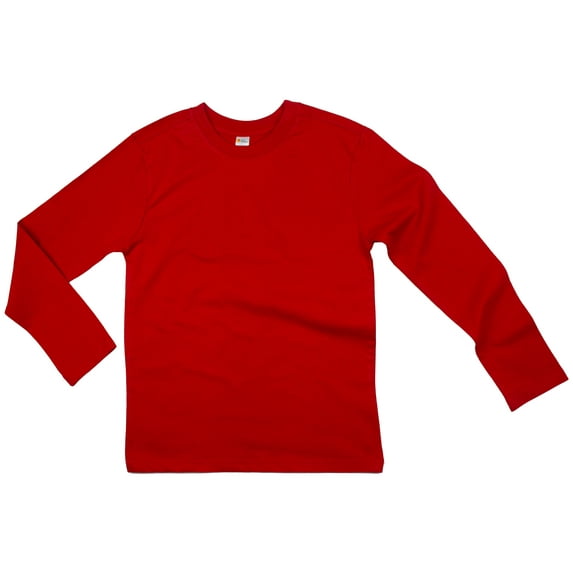 Earth Elements Big Boys/Girls (Youth) Unisex Long Sleeve T-Shirt Medium Red