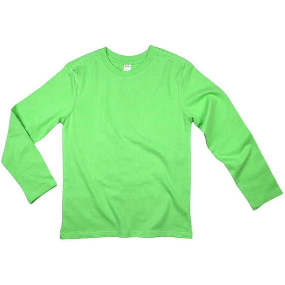Earth Elements Big Boys/Girls (Youth) Unisex Long Sleeve T-Shirt Small Lime